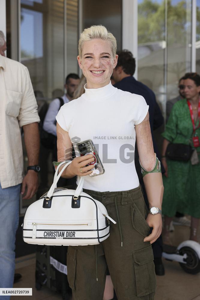 Cannes - Bebe Vio Exits The Martinez