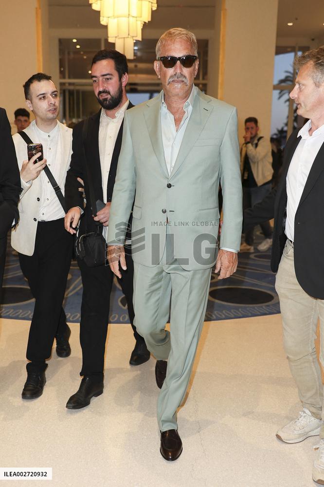 Cannes - Kevin Costner Exits The Martinez
