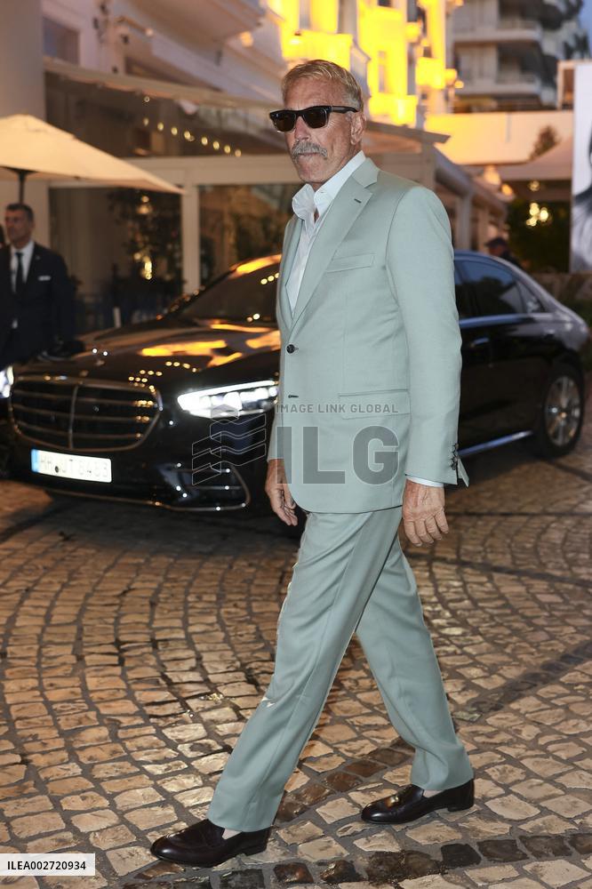 Cannes - Kevin Costner Exits The Martinez