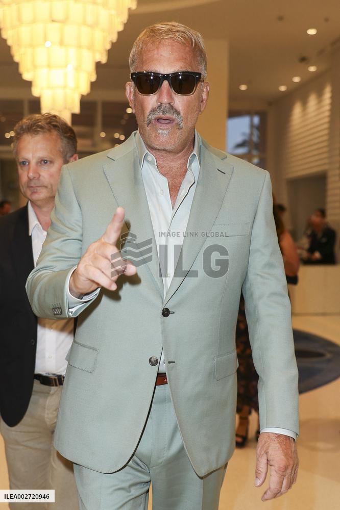 Cannes - Kevin Costner Exits The Martinez