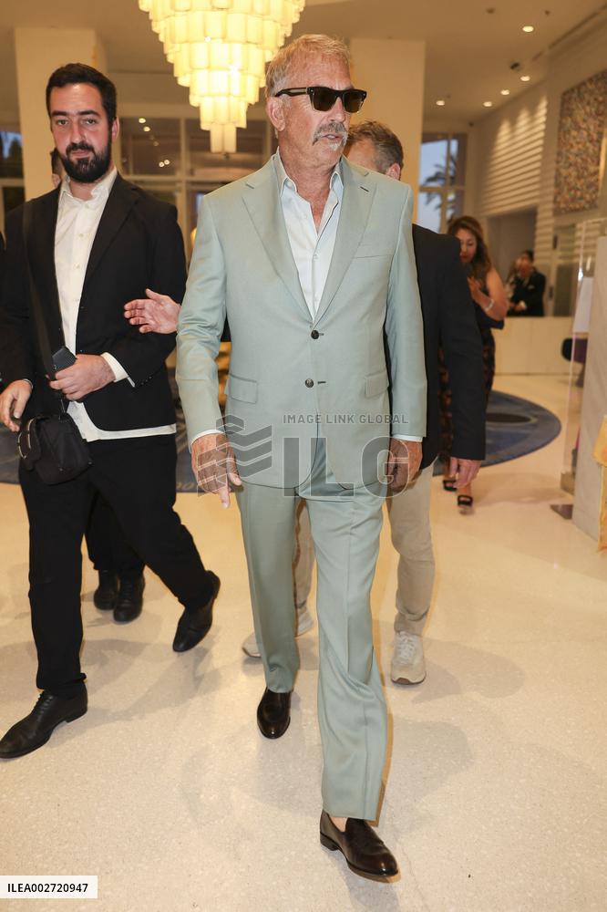 Cannes - Kevin Costner Exits The Martinez