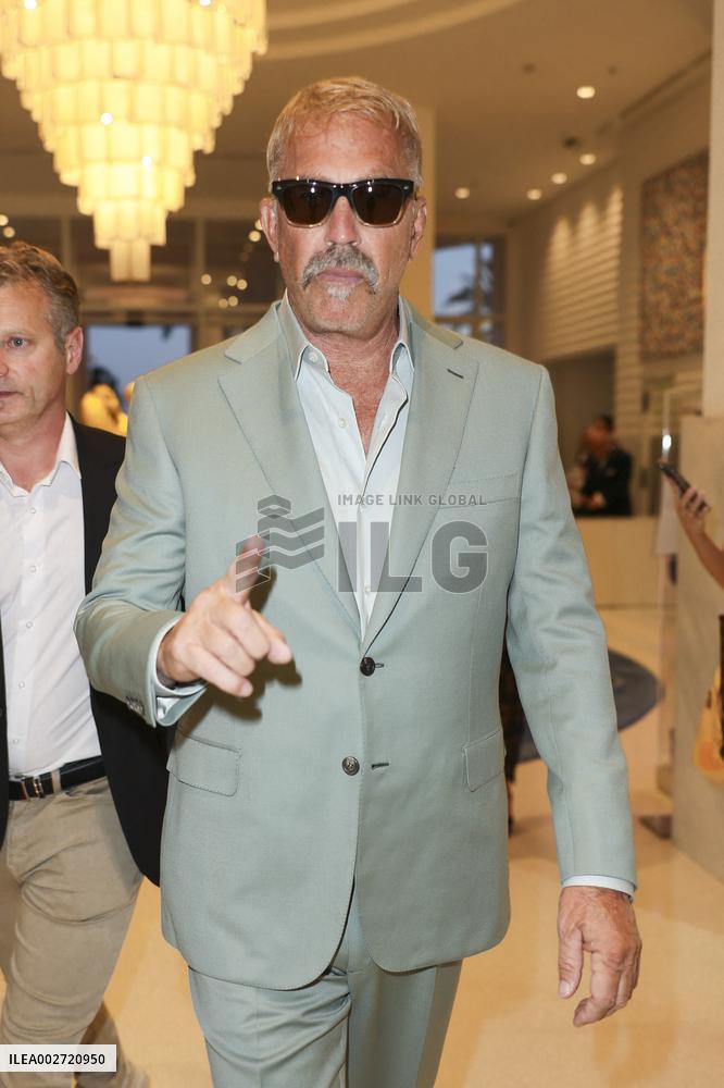 Cannes - Kevin Costner Exits The Martinez