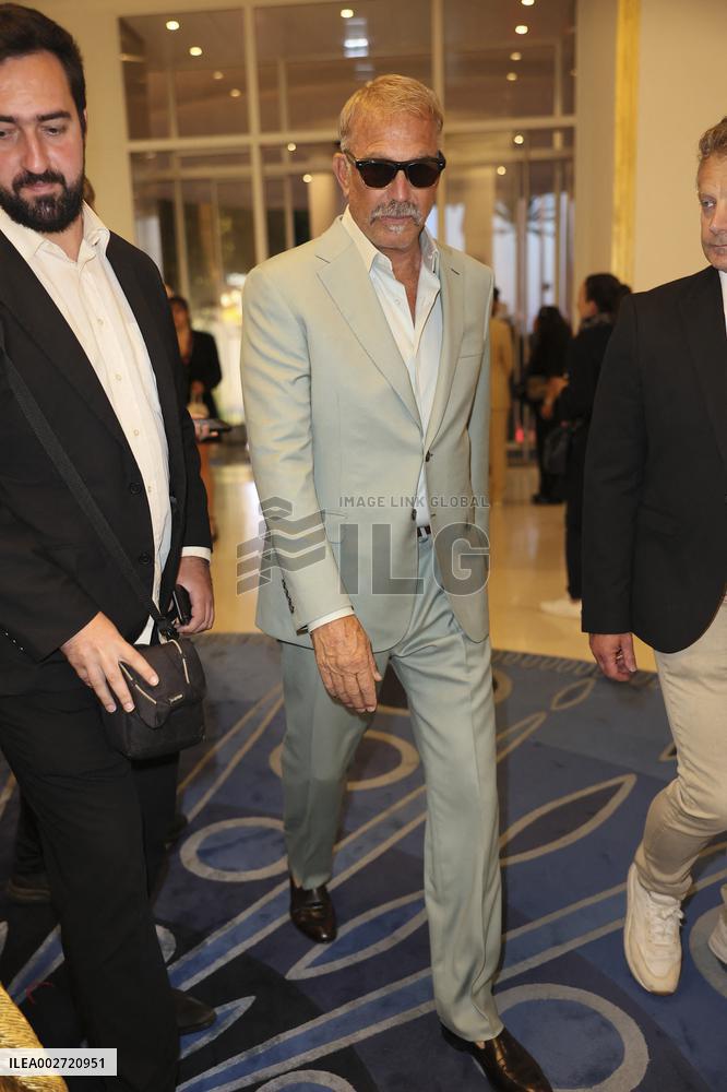 Cannes - Kevin Costner Exits The Martinez