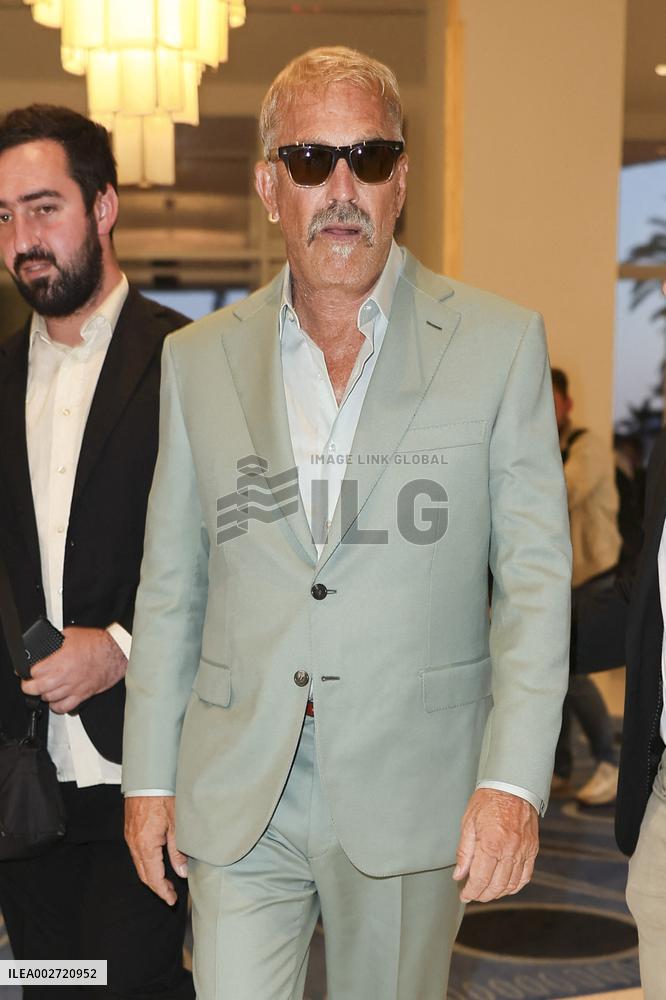 Cannes - Kevin Costner Exits The Martinez