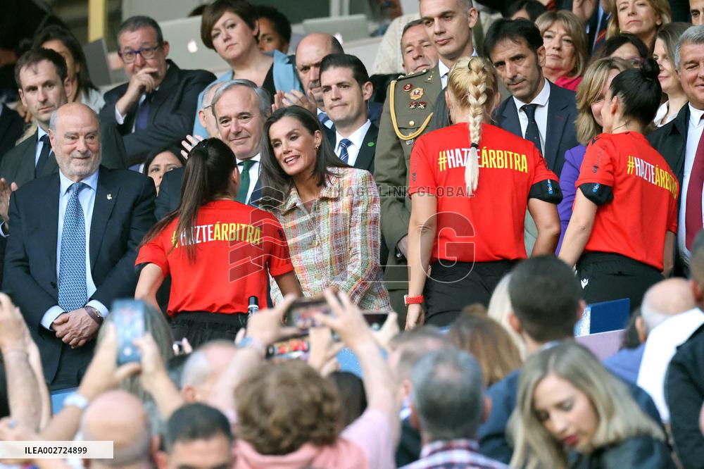 Queen Letizia Attends Copa de SM la Reina Iberdrola - Zaragoza