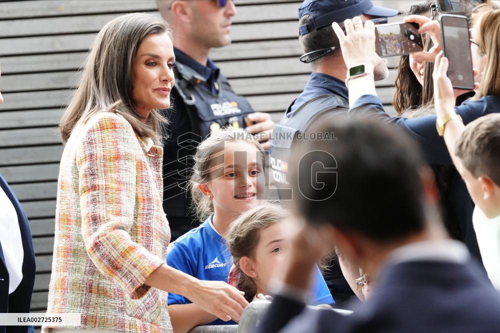 Queen Letizia Attends Spanish Queen's Cup Final Match - Zaragoza
