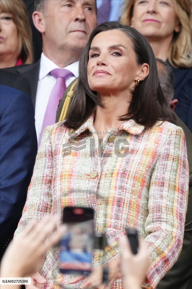 Queen Letizia Attends Spanish Queen's Cup Final Match - Zaragoza