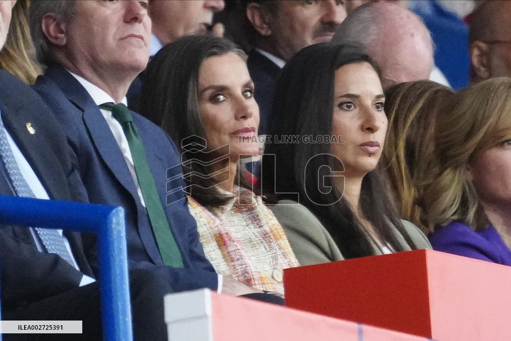 Queen Letizia Attends Spanish Queen's Cup Final Match - Zaragoza