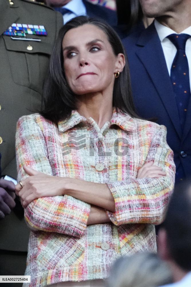 Queen Letizia Attends Spanish Queen's Cup Final Match - Zaragoza