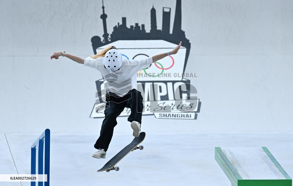 (SP)CHINA-SHANGHAI-OLYMPIC QUALIFIER SERIES SHANGHAI-SKATEBOARDING-WOMEN'S STREET-FINAL (CN)