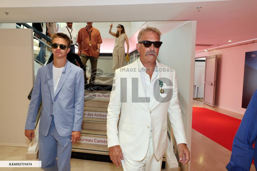 Cannes - Kevin Costner awarded with ‘Chevalier de l'Ordre des Arts et des Lettres’
