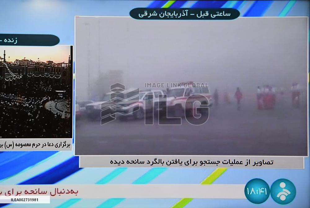 (SpotNews)IRAN-EAST AZARBAIJAN-HELICOPTER-HARD LANDING