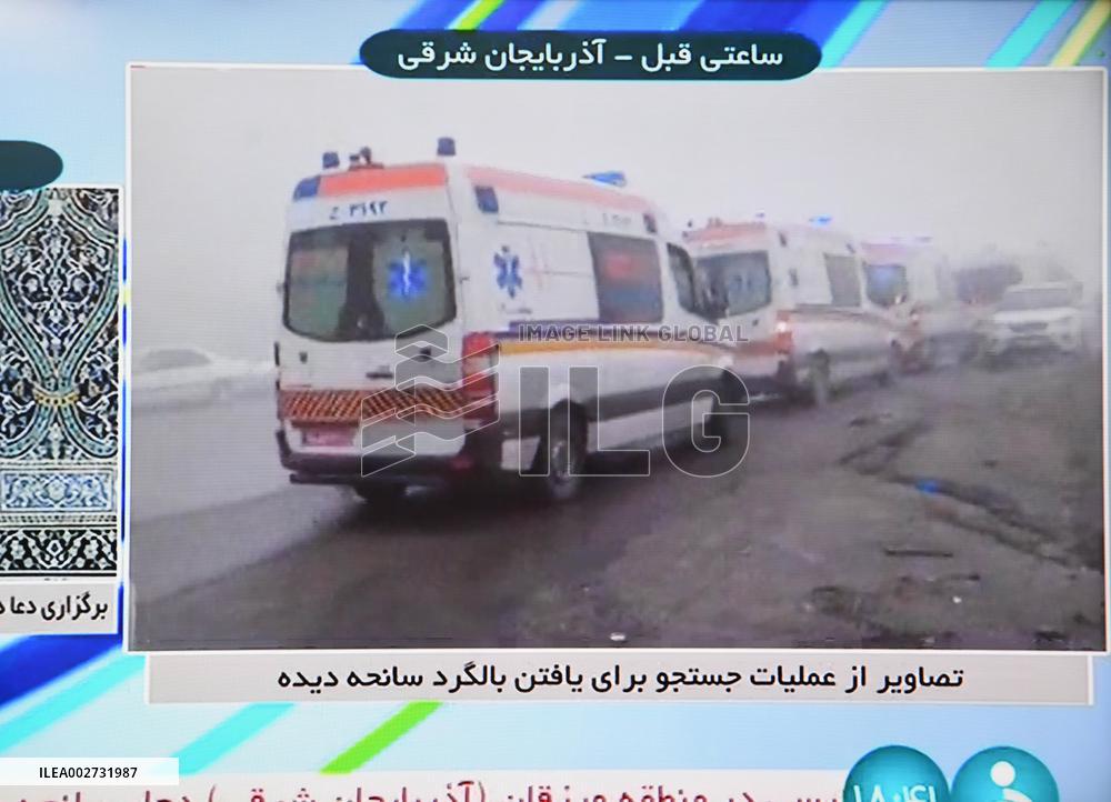 (SpotNews)IRAN-EAST AZARBAIJAN-HELICOPTER-HARD LANDING