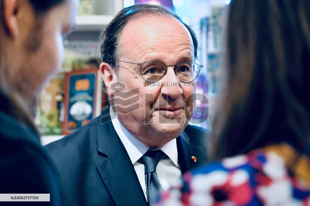 Francois Hollande Presents His Book 'Leur Europe' - Strasbourg