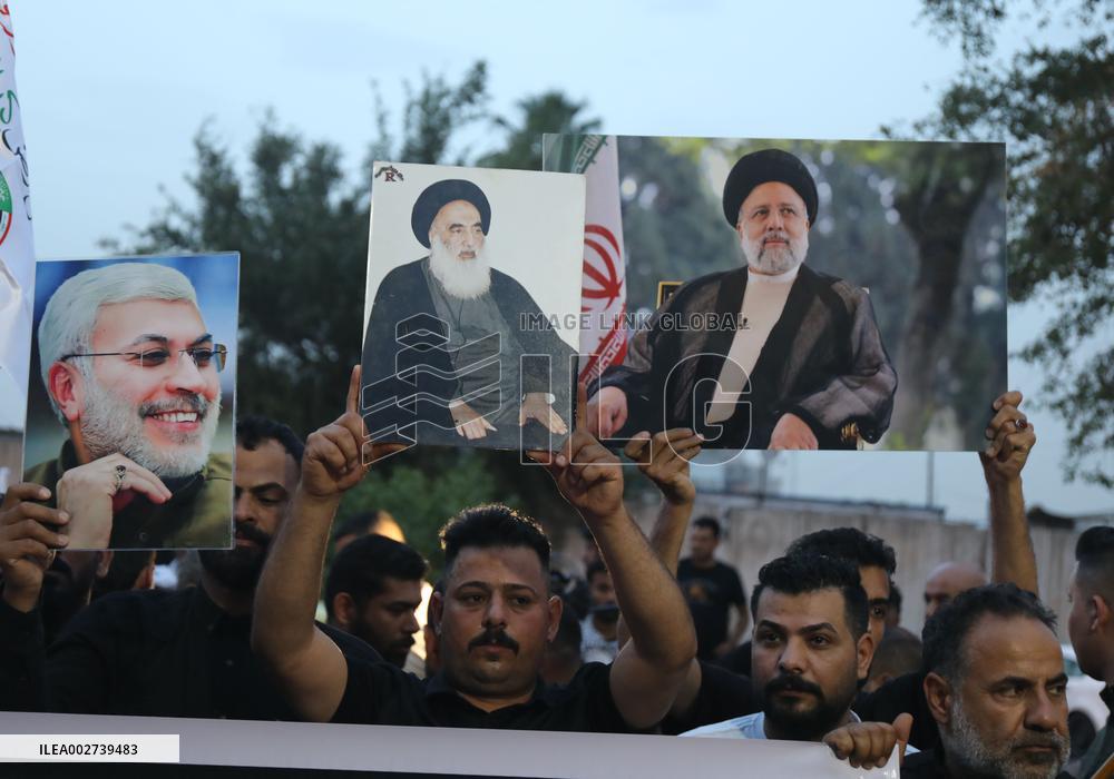 IRAQ-BAGHDAD-IRAN-HELICOPTER CRASH-VICTIMS-MOURNING
