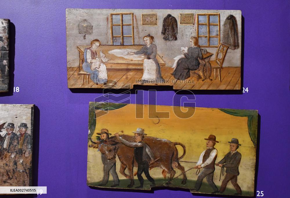 SLOVENIA-LJUBLJANA-BEEKEEPING-PAINTED BEEHIVE PANELS