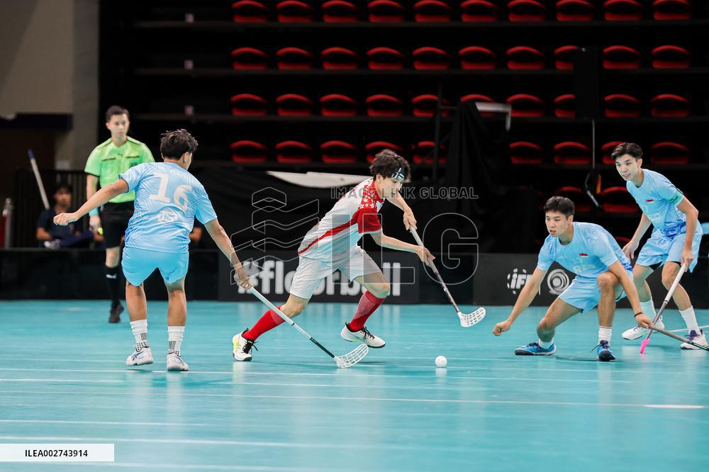 (SP)PHILIPPINES-PASIG-FLOORBALL-WORLD CHAMPIONSHIP QUALIFIERS-SINGAPORE VS JAPAN