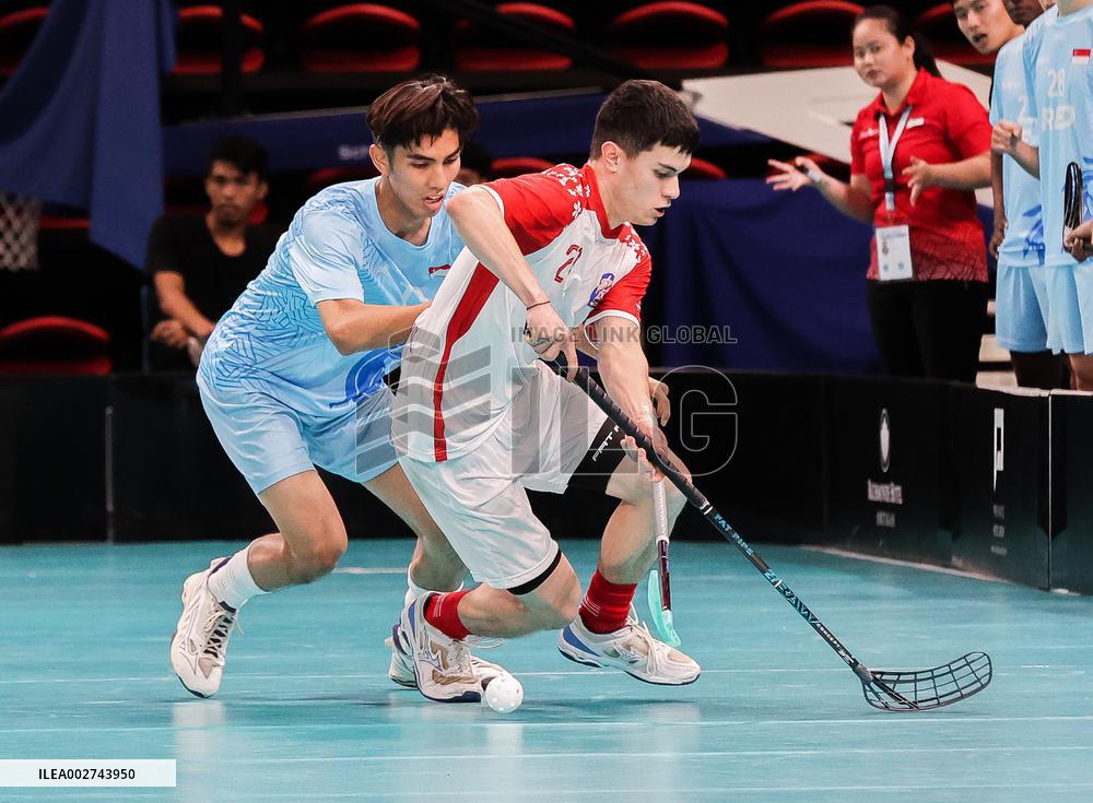 (SP)PHILIPPINES-PASIG-FLOORBALL-WORLD CHAMPIONSHIP QUALIFIERS-SINGAPORE VS JAPAN