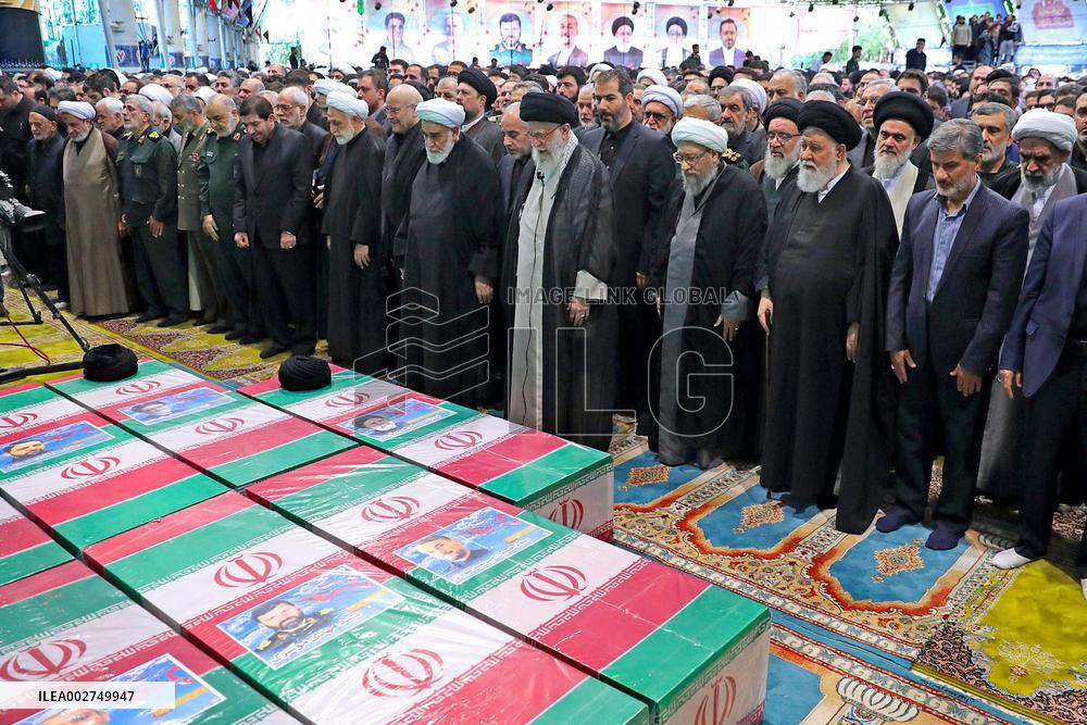 Khamenei At Raisi Funeral - Tehran