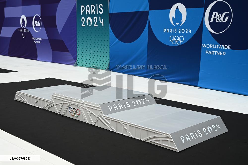 (SP)FRANCE-SAINT DENIS-PARIS 2024 OLYMPIC AND PARALYMPIC PODIUMS-UNVEILING