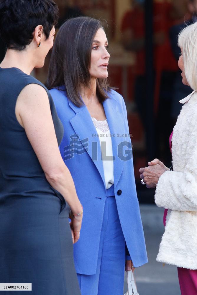 Queen Letizia Attends A Premiere - Madrid
