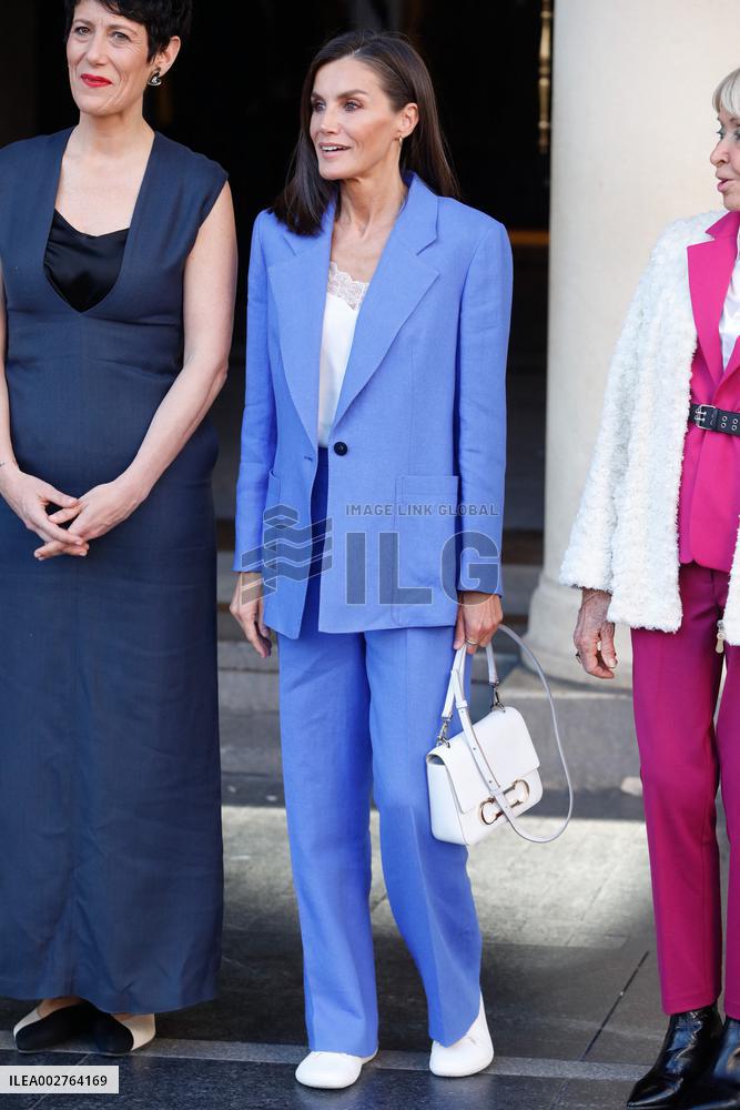 Queen Letizia Attends A Premiere - Madrid