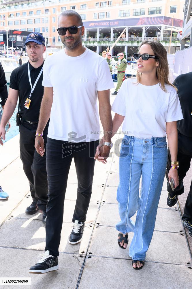 GP Monaco - Tony Parker And Girlfriend Agathe Teyssier