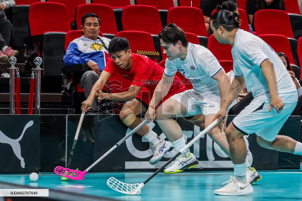 (SP)PHILIPPINES-PASIG CITY-FLOORBALL-WORLD CHAMPIONSHIP QUALIFIERS-SEMIFINALS-THAILAND VS SINGAPORE
