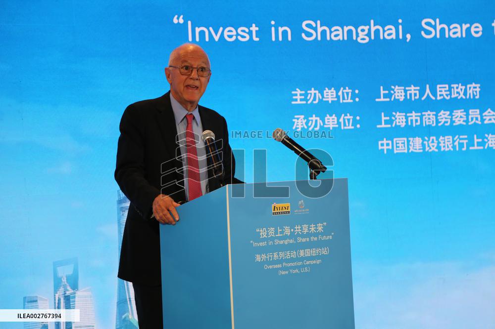 U.S.-NEW YORK-SHANGHAI-INVESTMENT PROMOTION