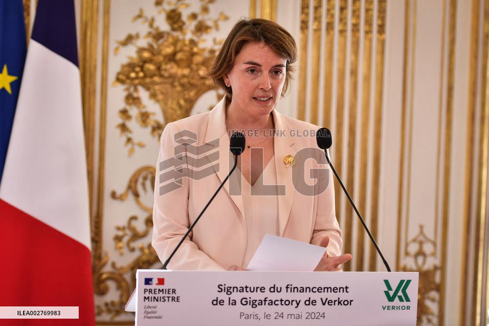 Signing ceremony for the financing of the Verkor Gigafactory in Paris FA