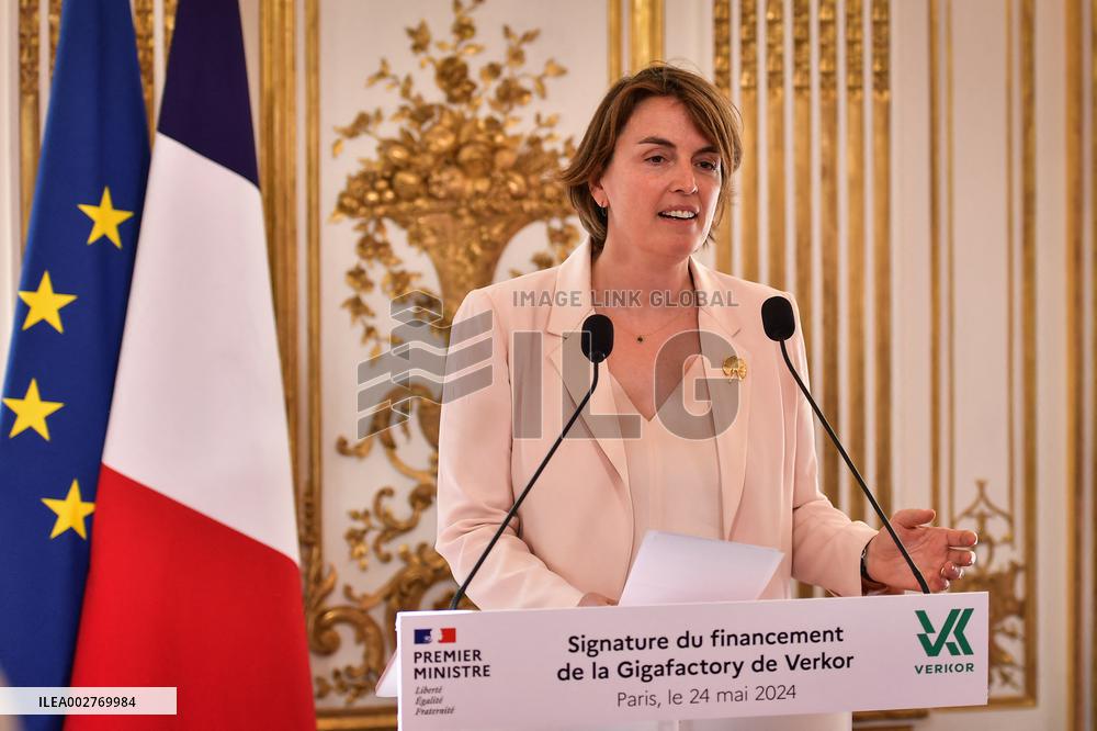 Signing ceremony for the financing of the Verkor Gigafactory in Paris FA