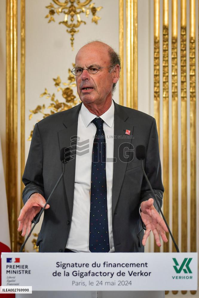 Signing ceremony for the financing of the Verkor Gigafactory in Paris FA