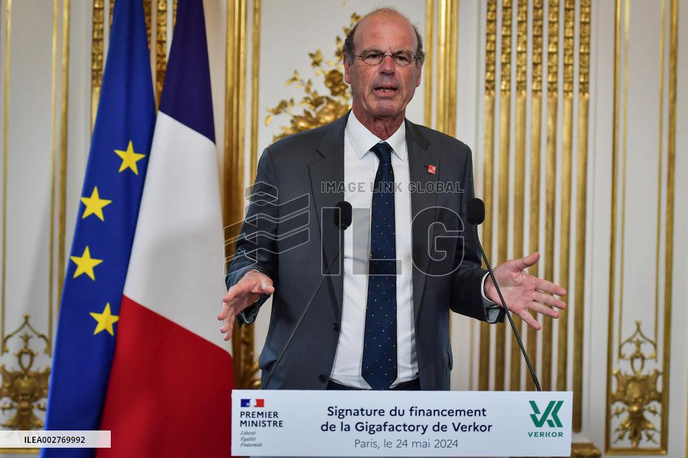 Signing ceremony for the financing of the Verkor Gigafactory in Paris FA