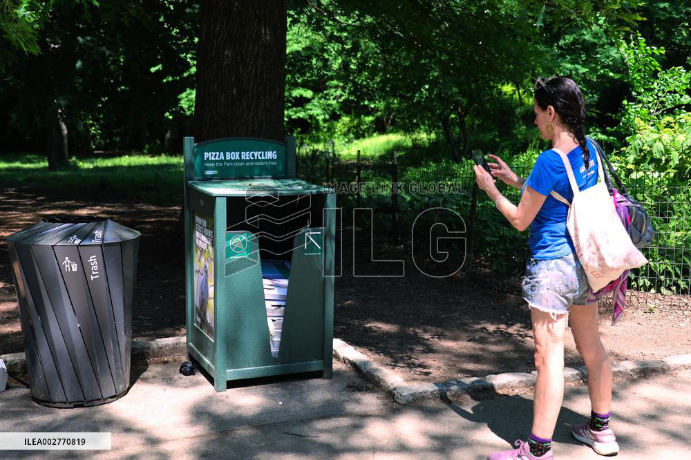 Pizza Box Recycling Bin - NYC