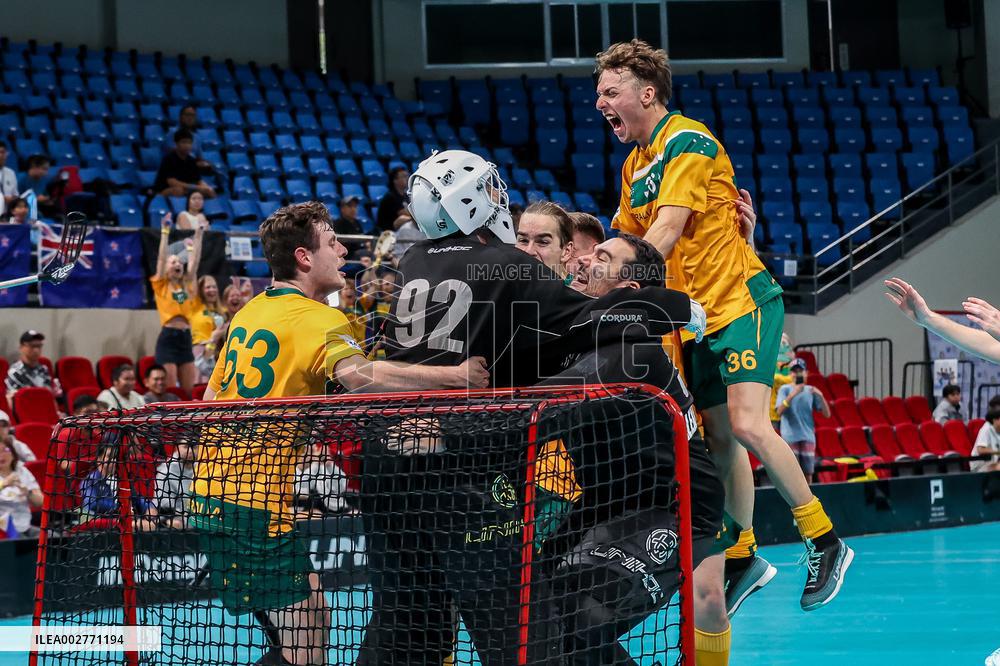 (SP)PHILIPPINES-PASIG-FLOORBALL-WORLD CHAMPIONSHIP QUALIFIERS-3RD PLACE MATCH-AUSTRALIA VS SINGAPORE