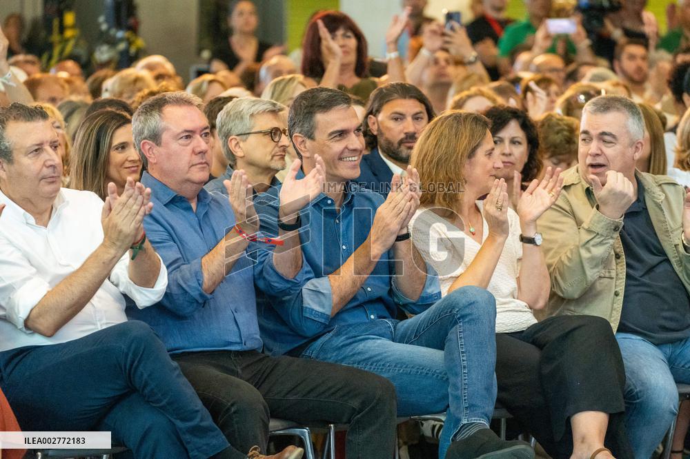 Pedro Sanchez AT Electoral campaign for the European elections - Seville