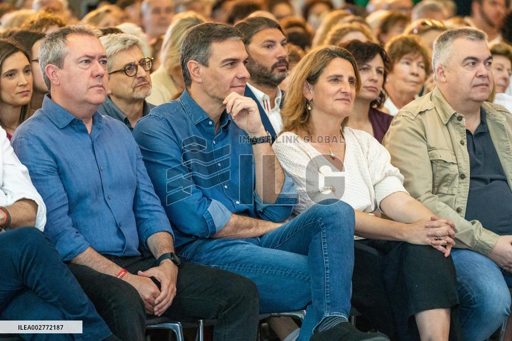 Pedro Sanchez AT Electoral campaign for the European elections - Seville