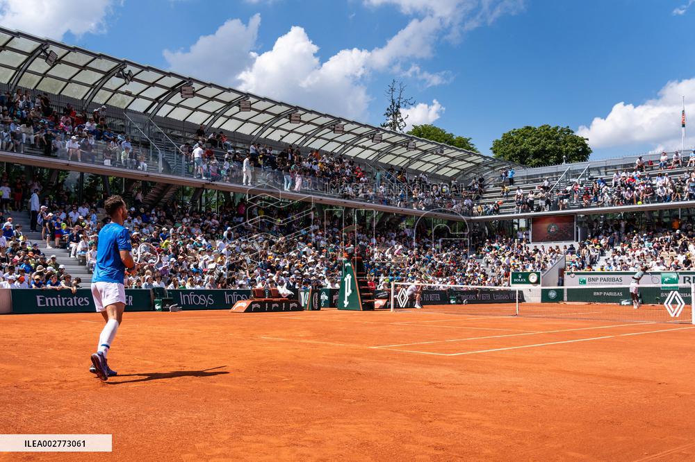 Roland Garros 2024 - Gael Montfils - Constant Lestienne Training Session - Paris