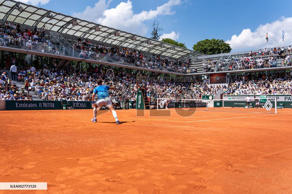 Roland Garros 2024 - Gael Montfils - Constant Lestienne Training Session - Paris