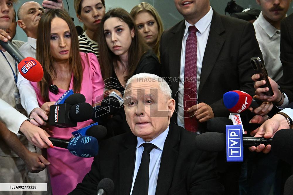 Kaczynski Interrogated On Envelope Elections Case - Warsaw