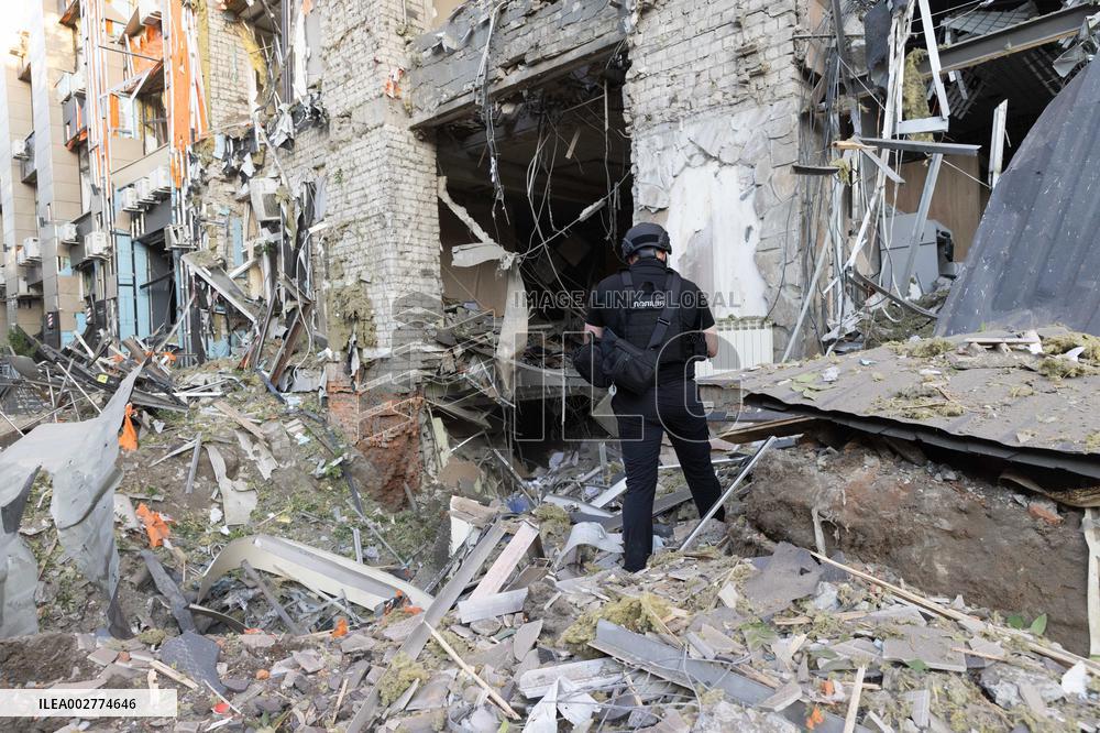 Russian Strike On Epicenter In Kharkiv