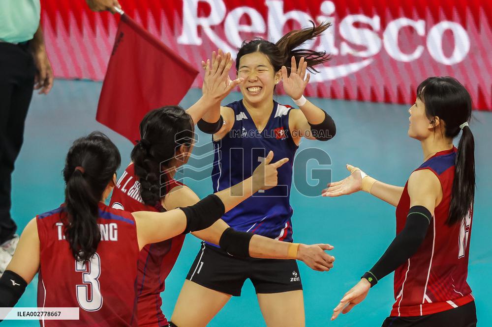 (SP)PHILIPPINES-MANILA-VOLLEYBALL-ASIAN WOMEN'S CHALLENGE CUP 2024-KAZAKHSTAN VS CHINA'S HONG KONG