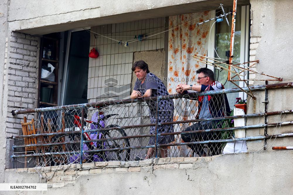Displaced people live in Kharkiv hostels