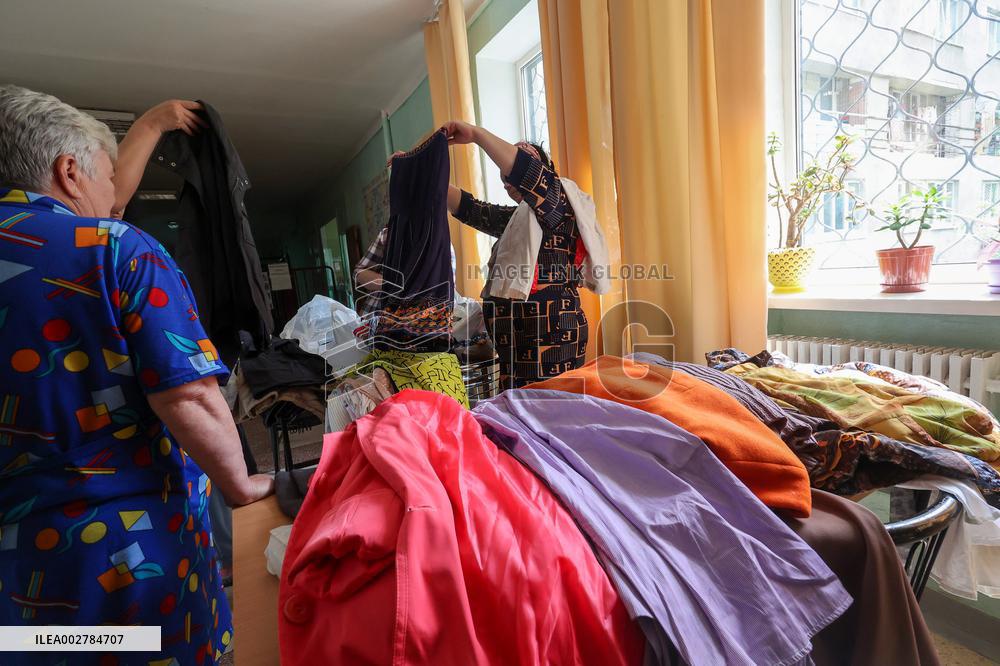 Displaced people live in Kharkiv hostels