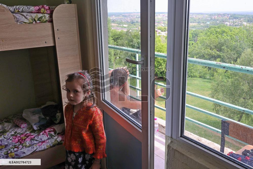 Displaced people live in Kharkiv hostels