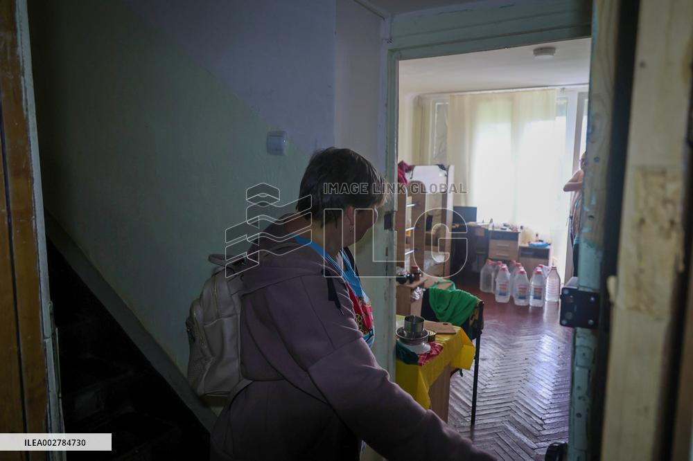 Displaced people live in Kharkiv hostels