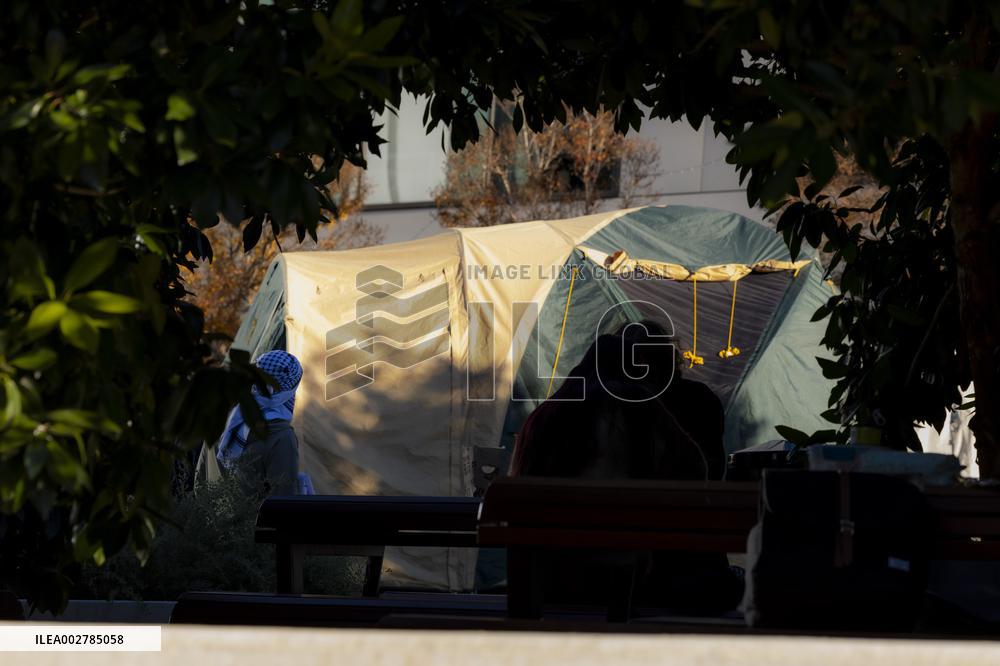AUSTRALIA-CANBERRA-UNIVERSITY-PRO-PALESTINE ENCAMPMENT