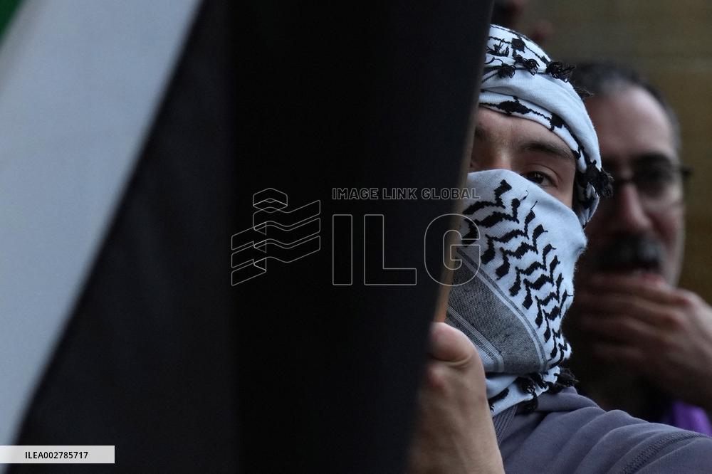 Pro-Palestine Rally On the University Of Toronto Campus