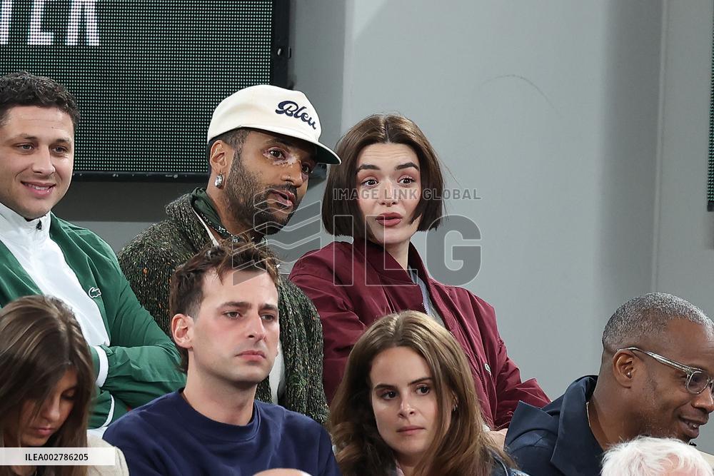 Celebrities In Stands At The 2024 French Open - Village Day Two NB