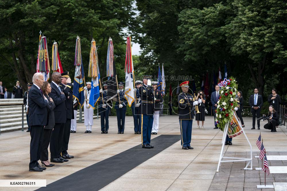 President Biden Visits Arlington National Cemetery On Memorial Day